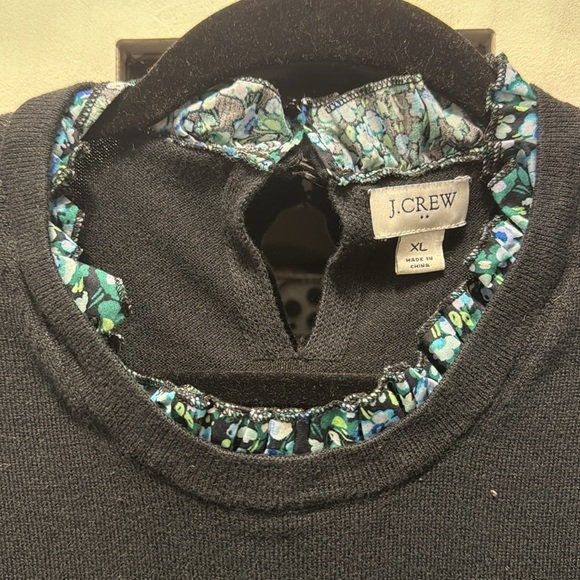 Jcrew factory floral ruffle sweater - Picture 2 of 2